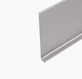 Алюминиевый напольный плинтус Русский профиль, анодированный серебро матовое, 60х11,12х2500 мм, 1 м.п